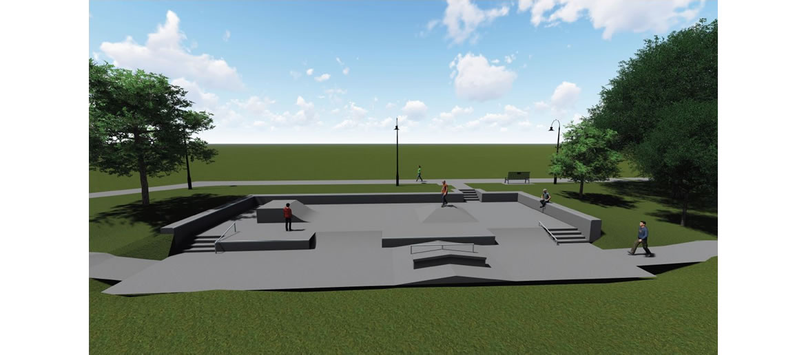 Escondido Creek Parkway rendering of Skate Park